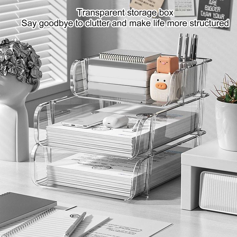 Office Furniture Used - Büro-Schreibtisch-Organizer A4-Papierschublade Aufbewahrungsbox Stapelbarer Aktenschrank Stifthalter