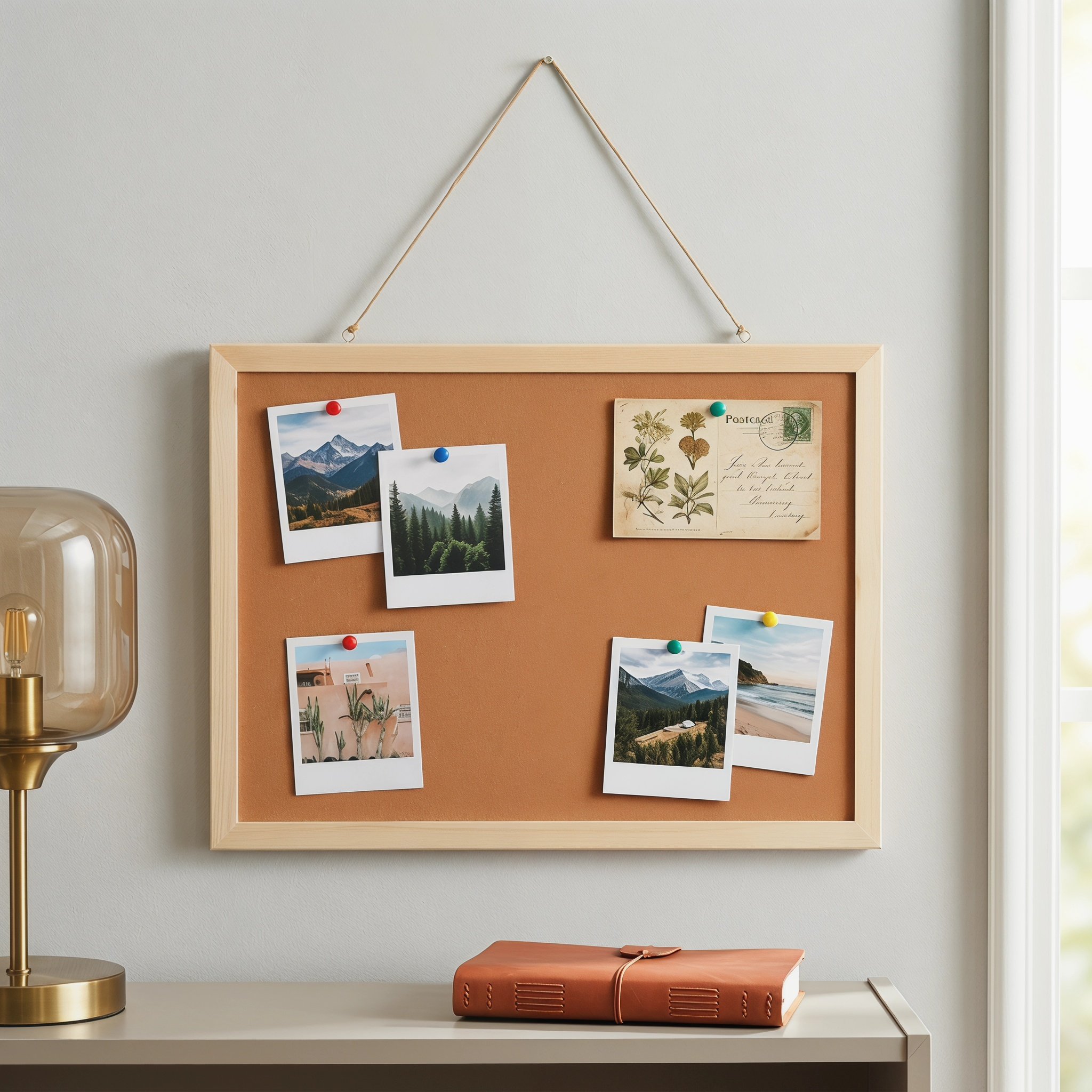 Bulletin Board Cork - 1 Set Kleine Holz-Korktafel, Pinnwand, Nachrichtentafel,