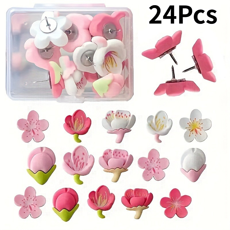 Office Furniture Online - 24 Stück/Set Push-Pins zur Heimdekoration, DIY-Blumen-Push-Pins