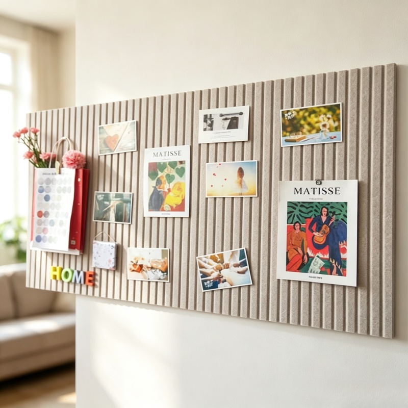 Office Furniture Online - Große Böhmische Filz-Wandfliesen, Runde Kork-Pinboards, Wanddekoration