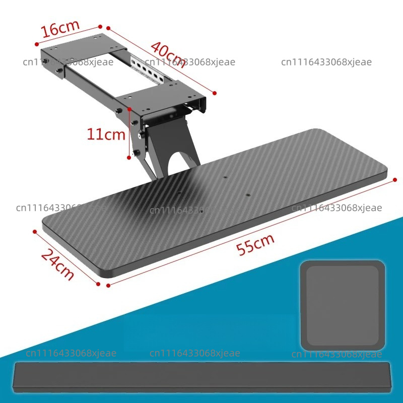 Keyboard Drawer Under - Unter-Schreibtisch-Tastaturschublade mit verschiebbarer, verstellbarer Mausbretter und